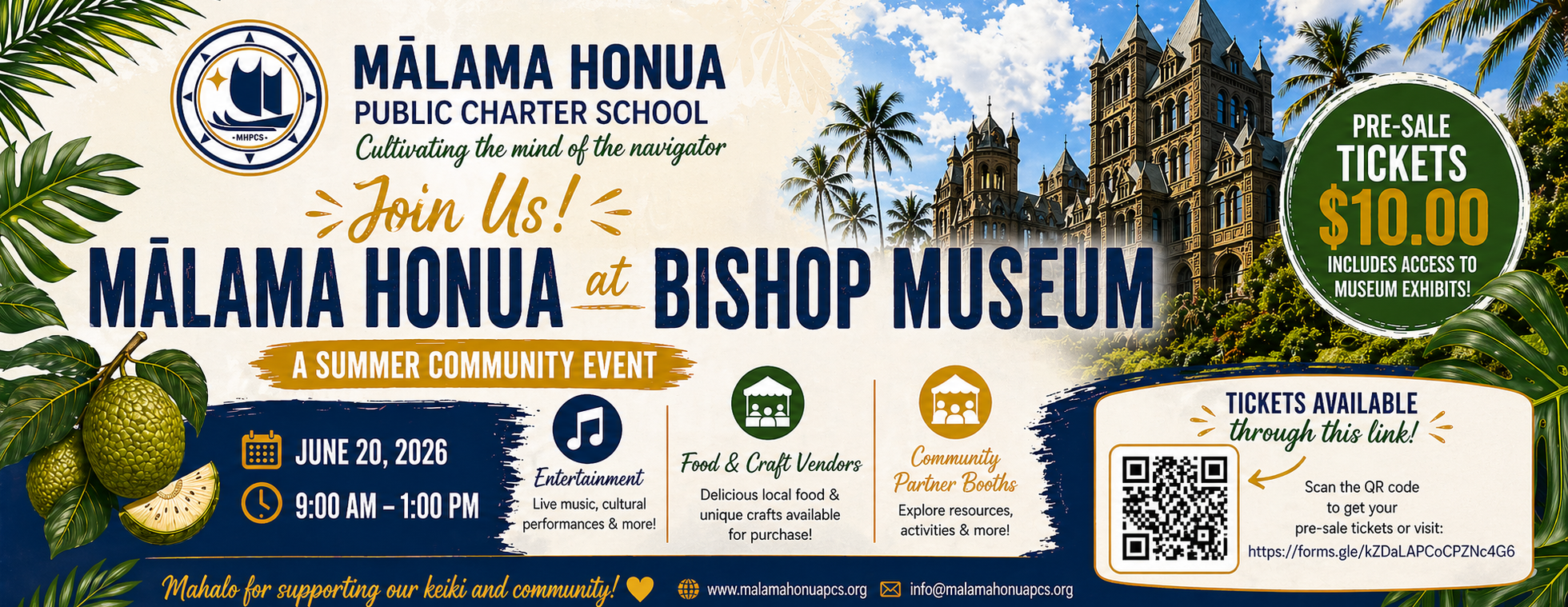 Mālama Honua at Bishop Museum June 20, 2026